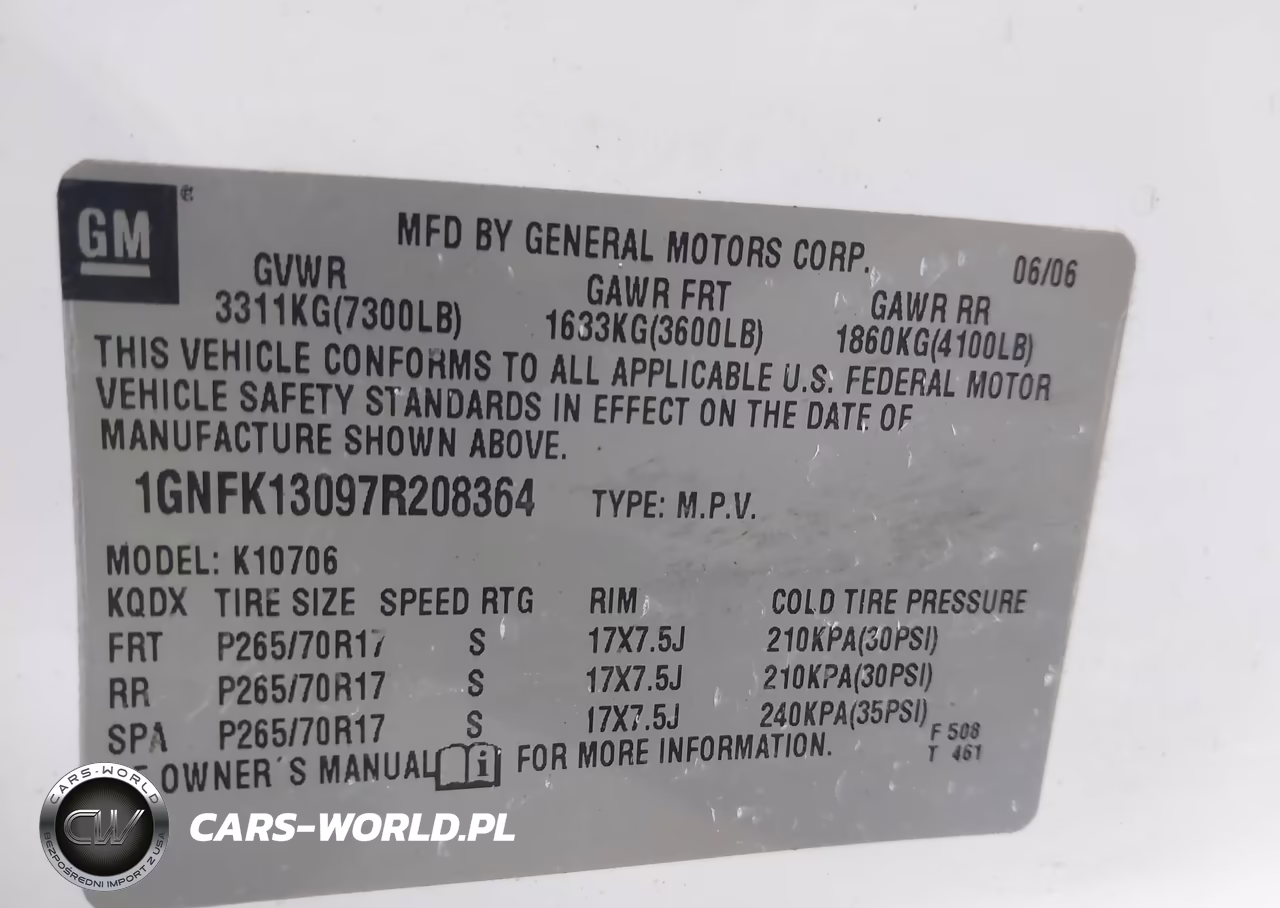 2007 Chevrolet Tahoe Lt VIN:1GNFK13097R208364 - 9
