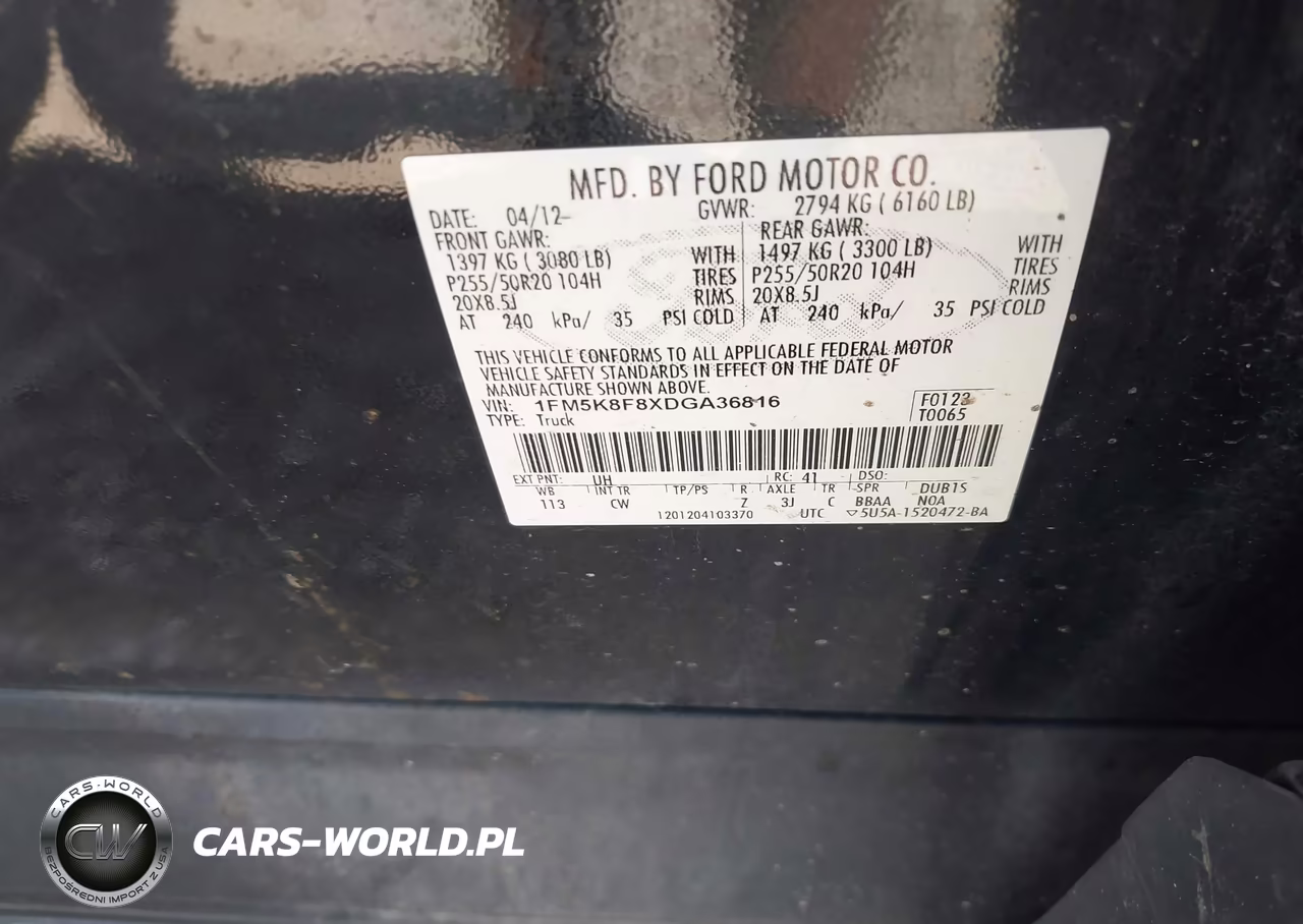 2013 Ford Explorer Limited VIN:1FM5K8F8XDGA36816 - 9