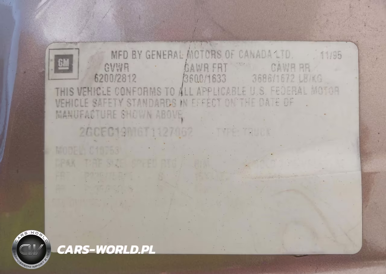 1996 Chevrolet Gmt-400 C1500 VIN:2GCEC19M6T1127062 - 9