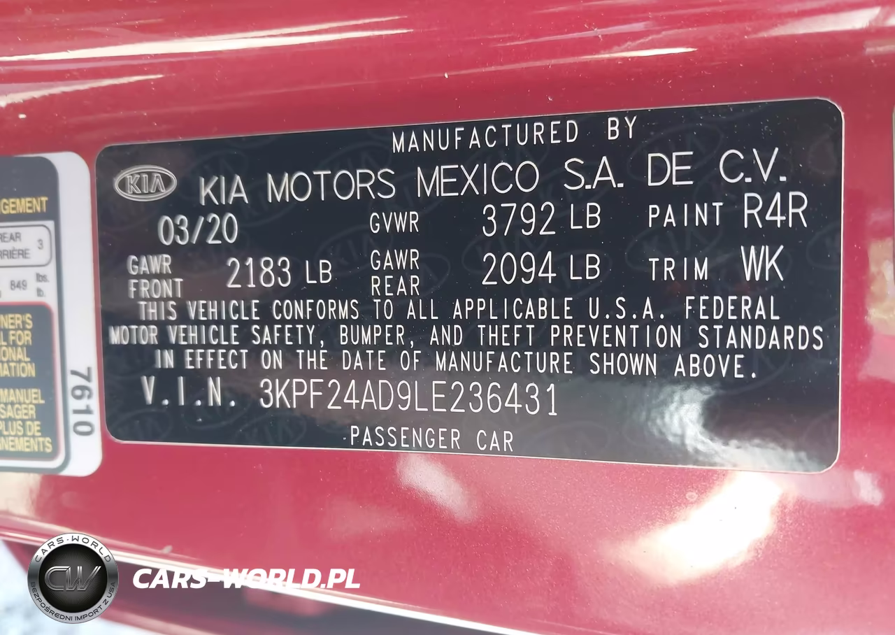 2020 Kia Forte Lxs VIN:3KPF24AD9LE236431 - 9