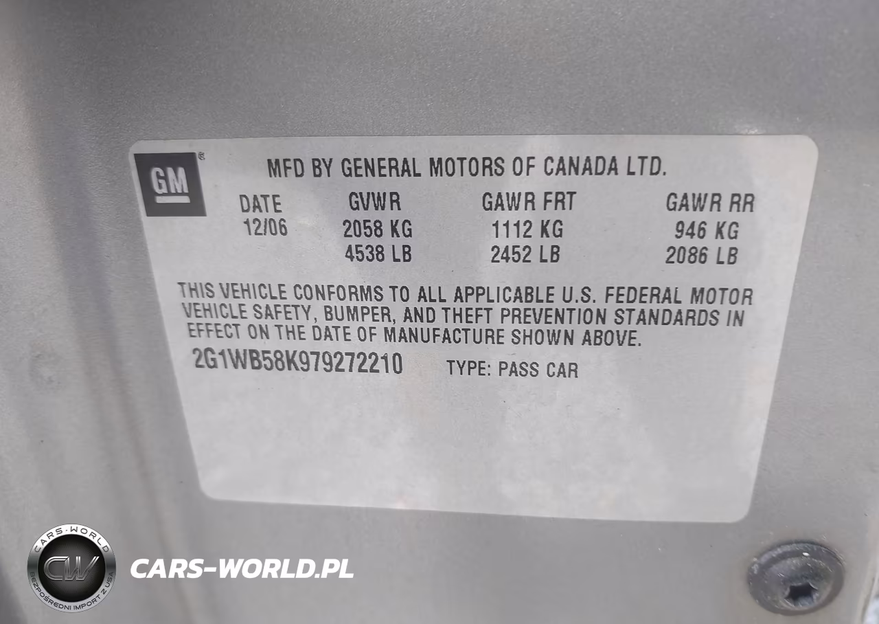 2007 Chevrolet Impala Ls VIN:2G1WB58K979272210 - 9