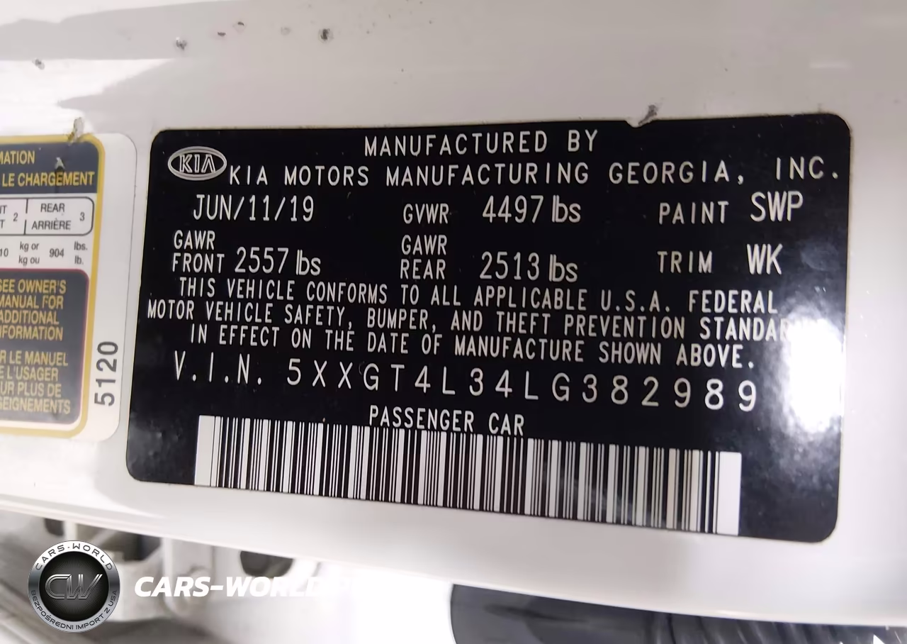 2020 Kia Optima Lx VIN:5XXGT4L34LG382989 - 9