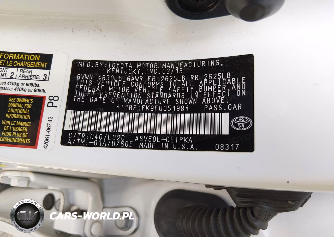 2015 Toyota Camry Xse VIN:4T1BF1FK9FU051984 - 9