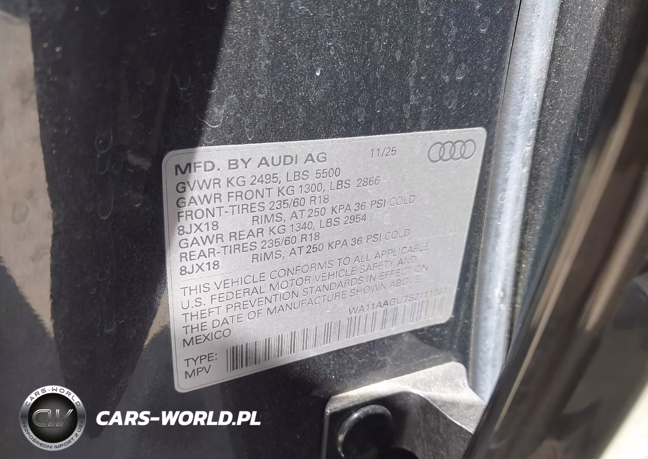 2025 Audi All-New Q5 Premium Tfsi Quattro S Tronic VIN:WA11AAGU7S2111761 - 9