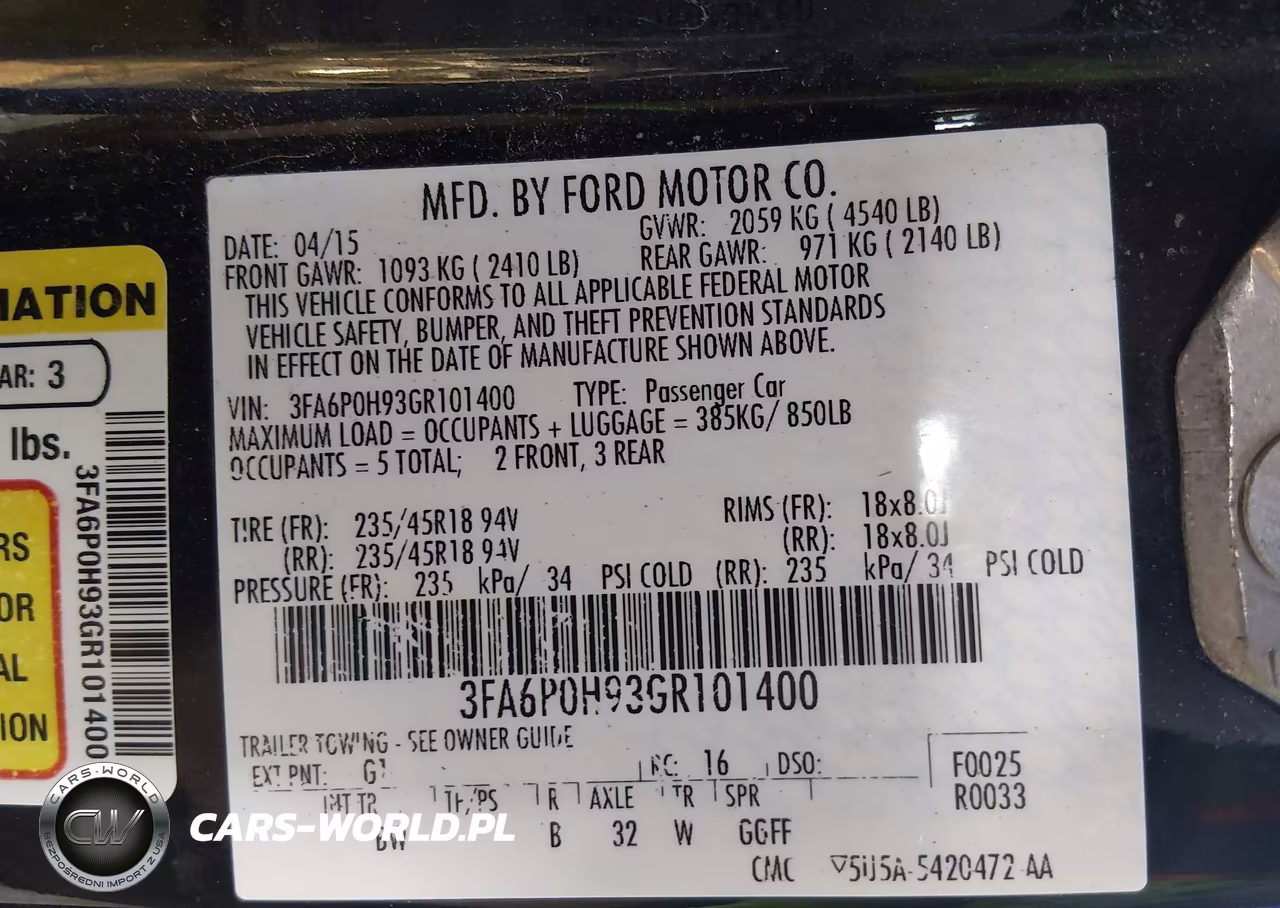 2016 Ford Fusion Se VIN:3FA6P0H93GR101400 - 9