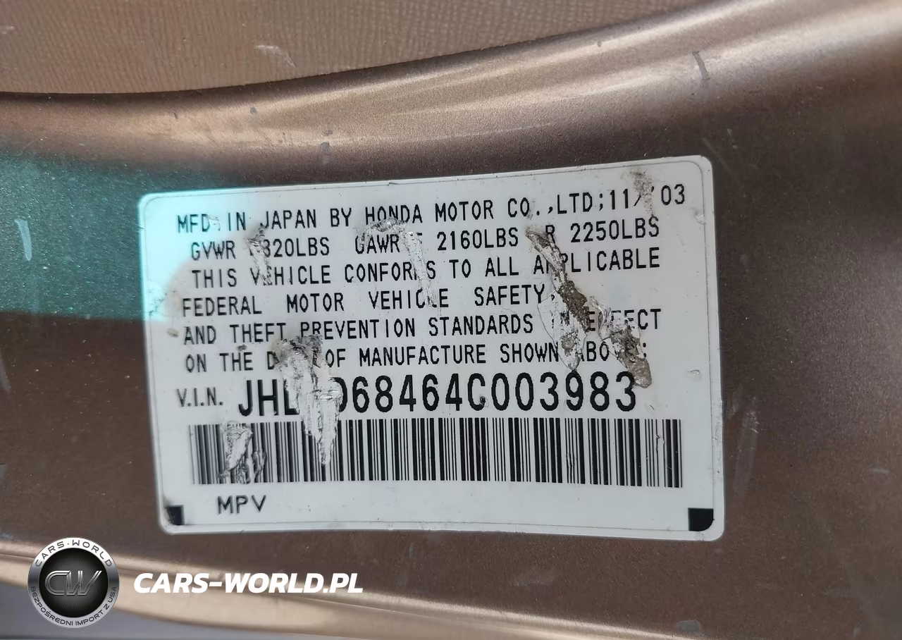 2004 Honda Cr-V Lx VIN:JHLRD68464C003983 - 9