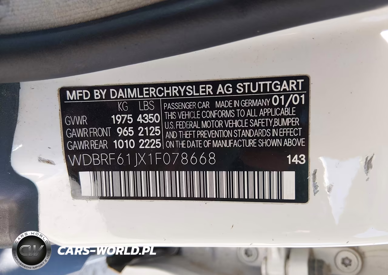 2001 Mercedes-Benz C 240 VIN:WDBRF61JX1F078668 - 9