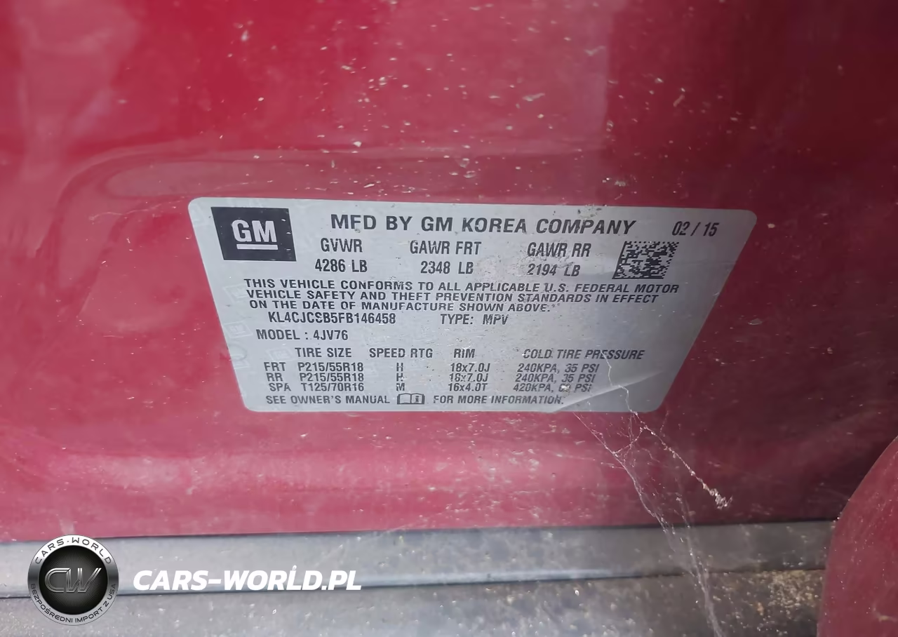 2015 Buick Encore Leather VIN:KL4CJCSB5FB146458 - 9