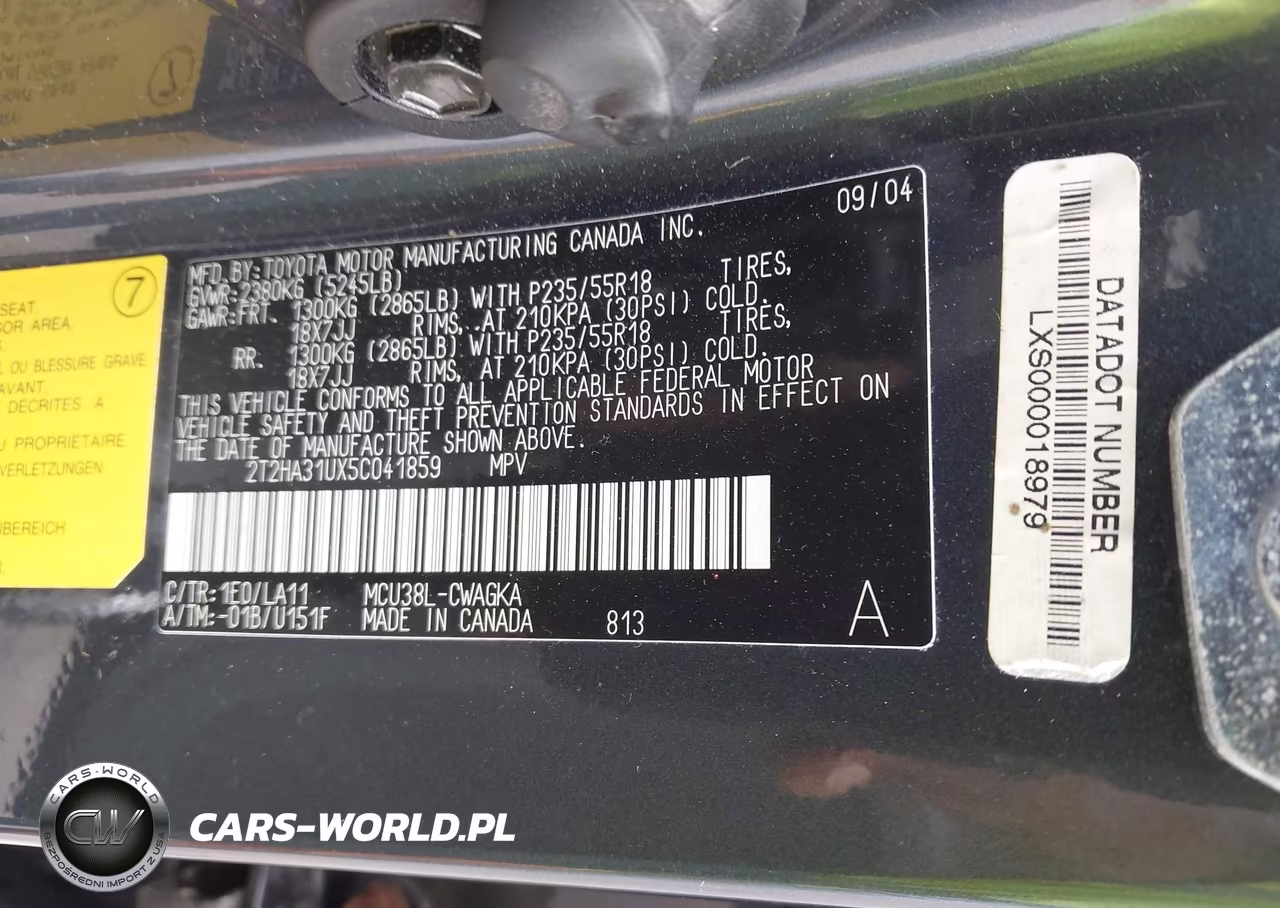 2005 Lexus Rx 330 VIN:2T2HA31UX5C041859 - 9