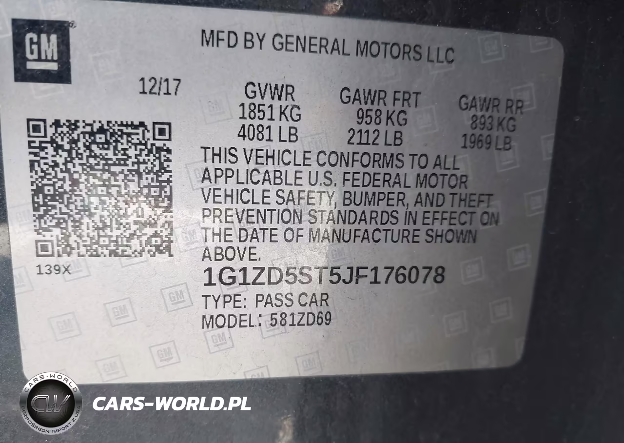 2018 Chevrolet Malibu Lt VIN:1G1ZD5ST5JF176078 - 9