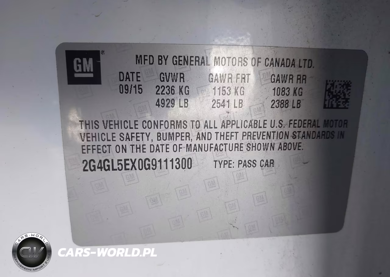 2016 Buick Regal Turbo VIN:2G4GL5EX0G9111300 - 9