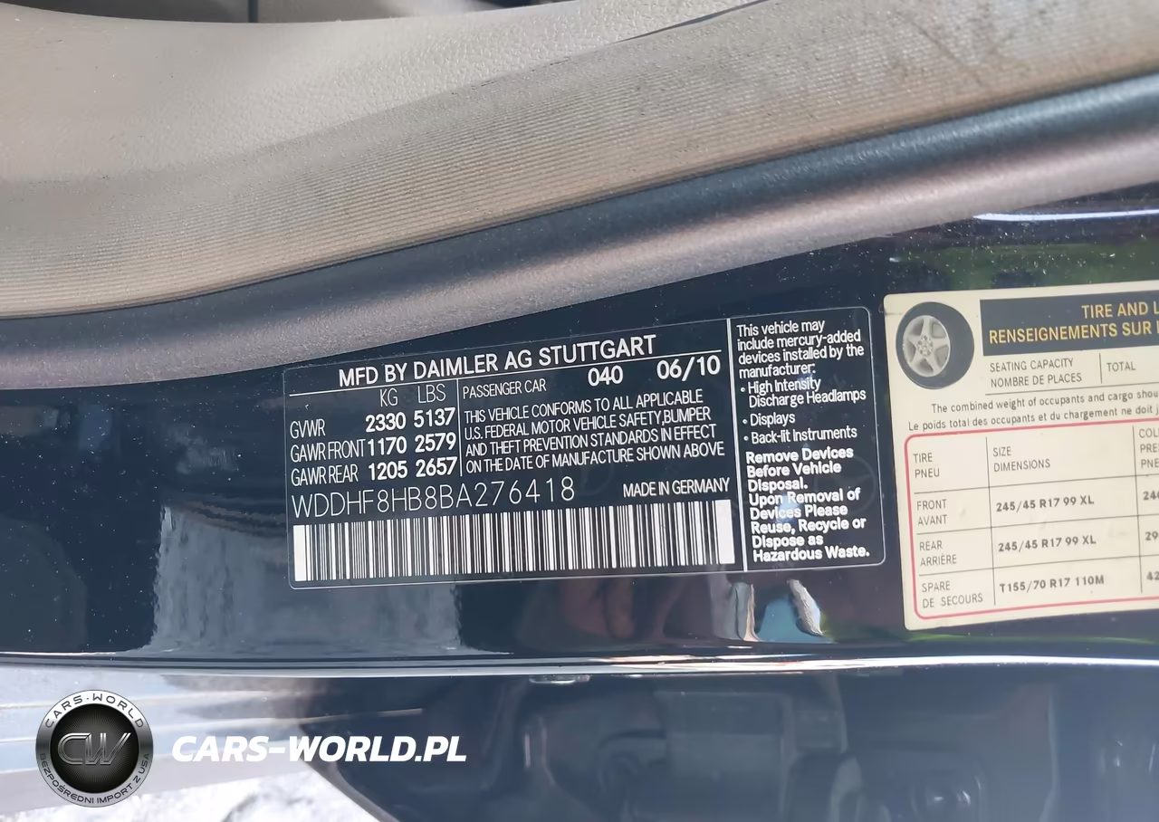 2011 Mercedes-Benz E 350 4Matic VIN:WDDHF8HB8BA276418 - 9