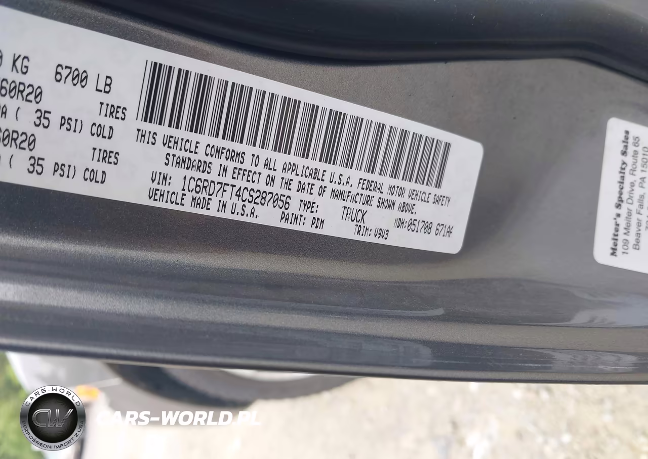 2012 Ram 1500 St VIN:1C6RD7FT4CS287056 - 9