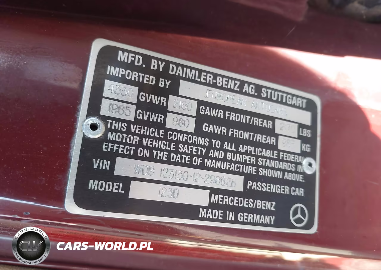 1983 Mercedes-Benz B VIN:WDB12313012296828 - 9