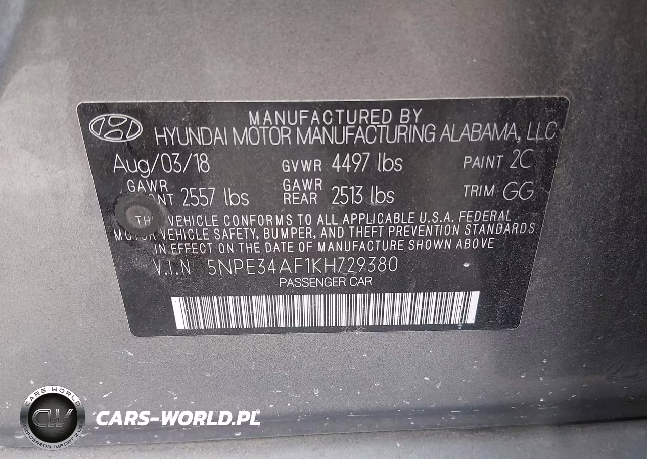 2019 Hyundai Sonata Sel VIN:5NPE34AF1KH729380 - 9
