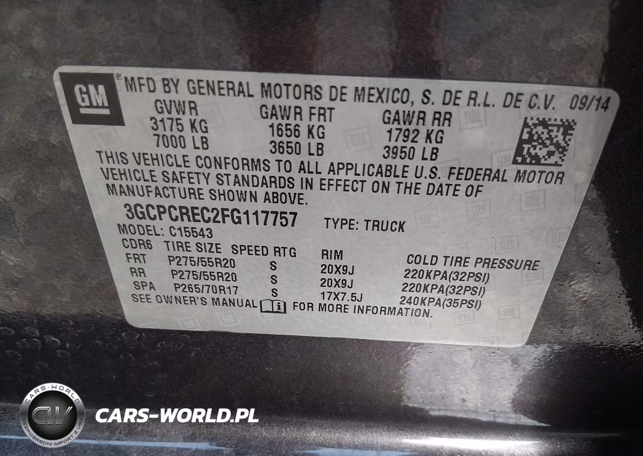 2015 Chevrolet Silverado 1500 Lt VIN:3GCPCREC2FG117757 - 9
