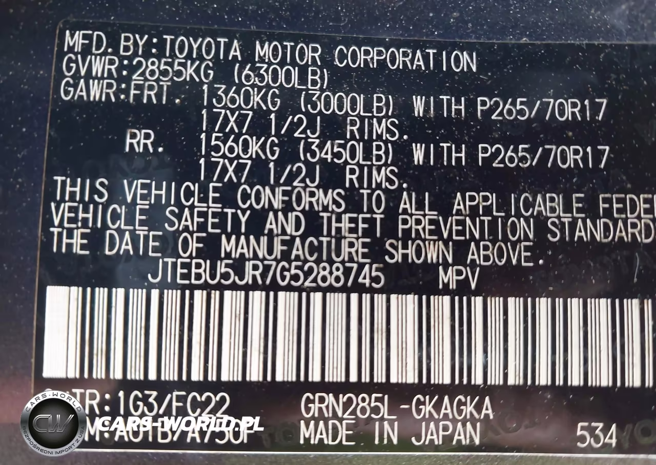 2016 Toyota 4Runner Trail VIN:JTEBU5JR7G5288745 - 9
