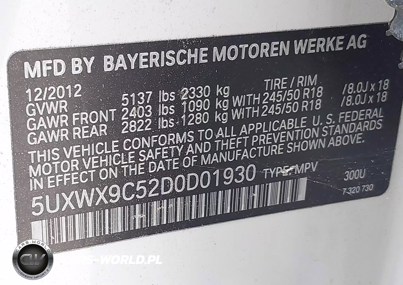 2013 BMW X3 xDrive28I VIN:5UXWX9C52D0D01930 - 9