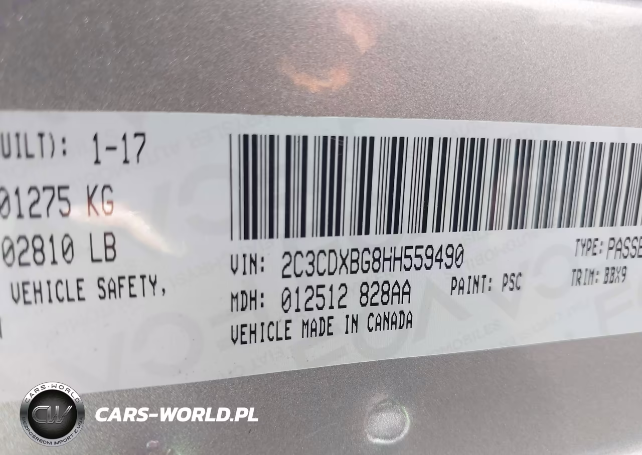 2017 Dodge Charger Se Rwd VIN:2C3CDXBG8HH559490 - 9