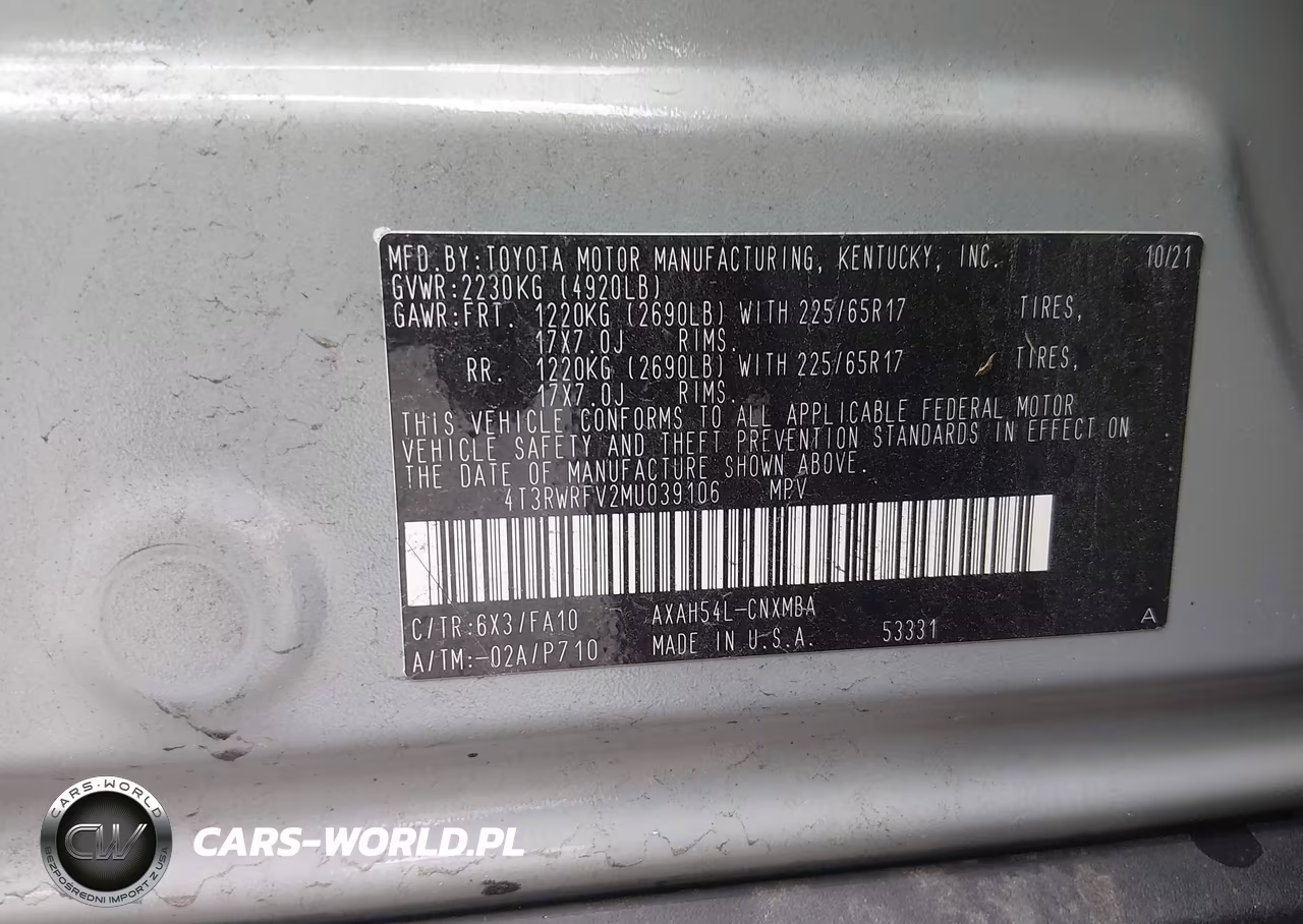 2021 Toyota Rav4 Hybrid Xle VIN:4T3RWRFV2MU039106 - 9