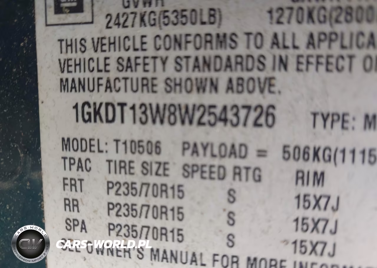 1998 GMC Jimmy Sle VIN:1GKDT13W8W2543726 - 9