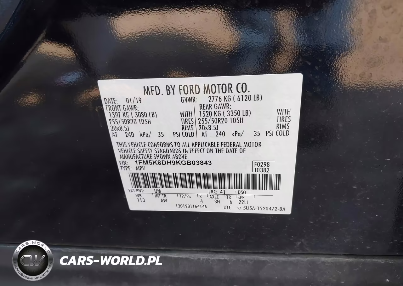 2019 Ford Explorer Xlt VIN:1FM5K8DH9KGB03843 - 9