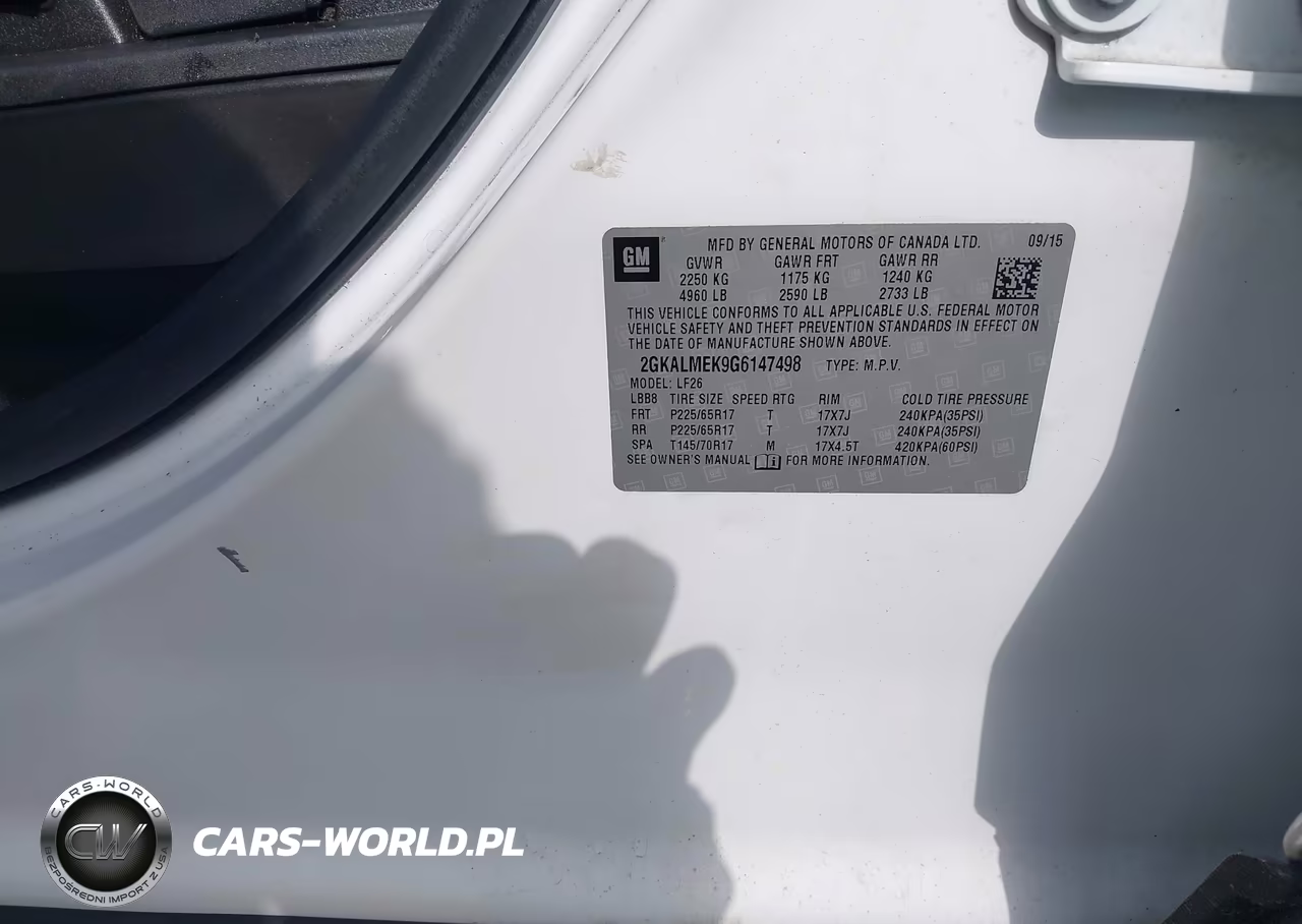 2016 GMC Terrain Sle-1 VIN:2GKALMEK9G6147498 - 9