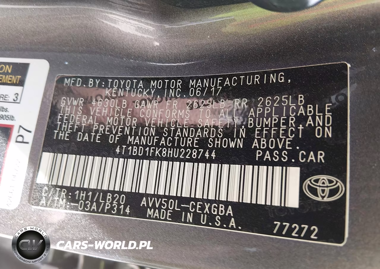 2017 Toyota Camry Hybrid Xle VIN:4T1BD1FK8HU228744 - 9