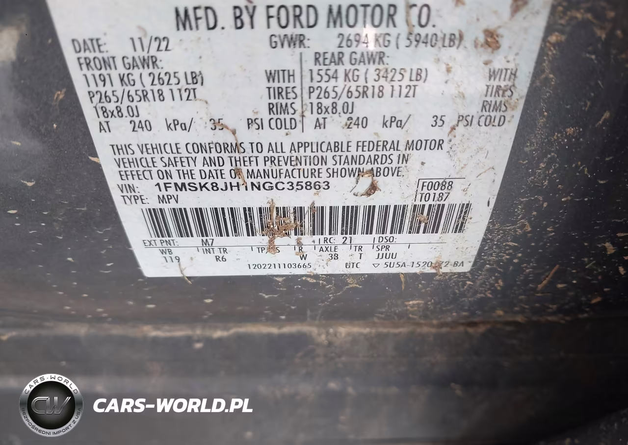 2022 Ford Explorer Timberline VIN:1FMSK8JH1NGC35863 - 9