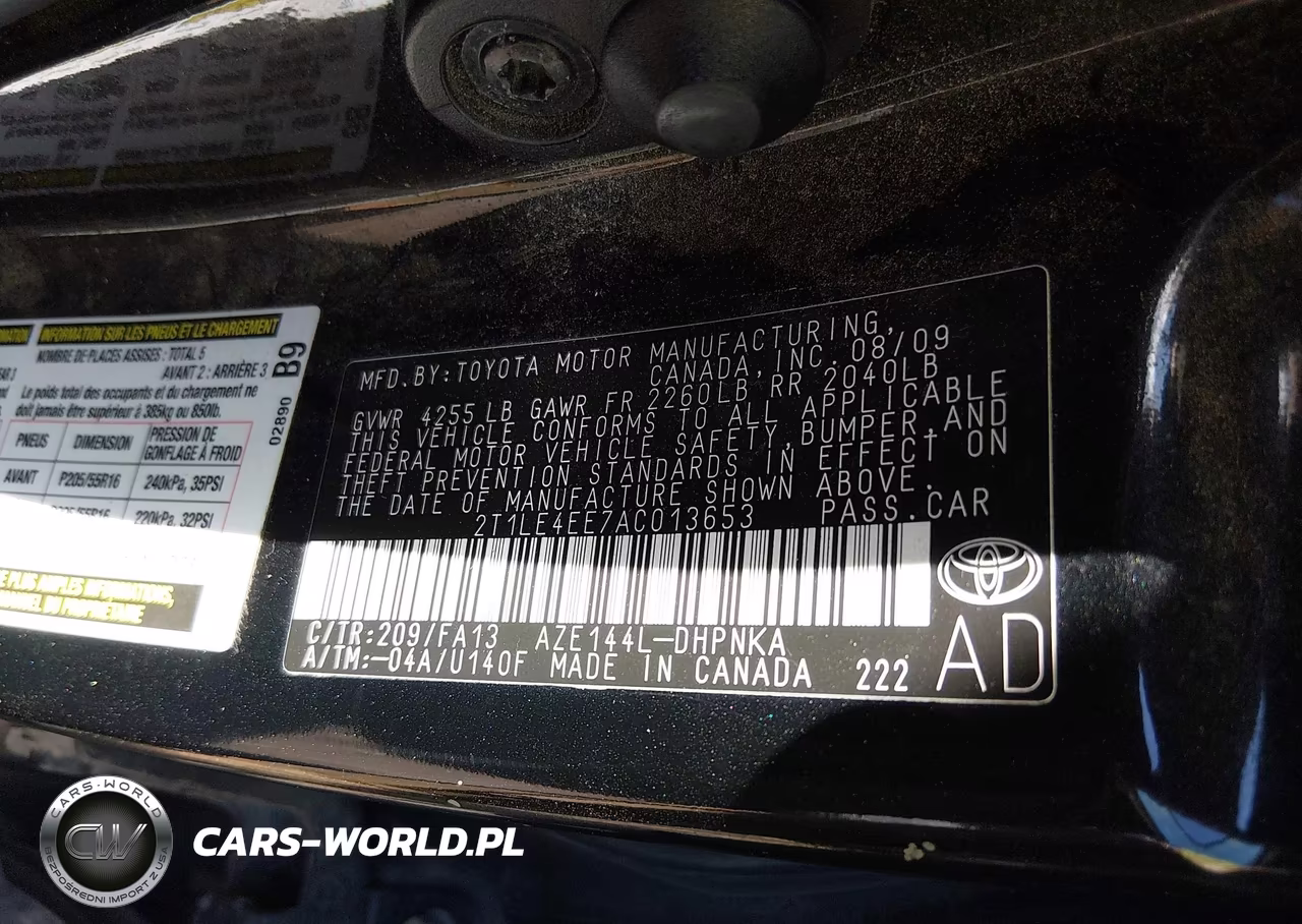 2010 Toyota Matrix S VIN:2T1LE4EE7AC013653 - 9