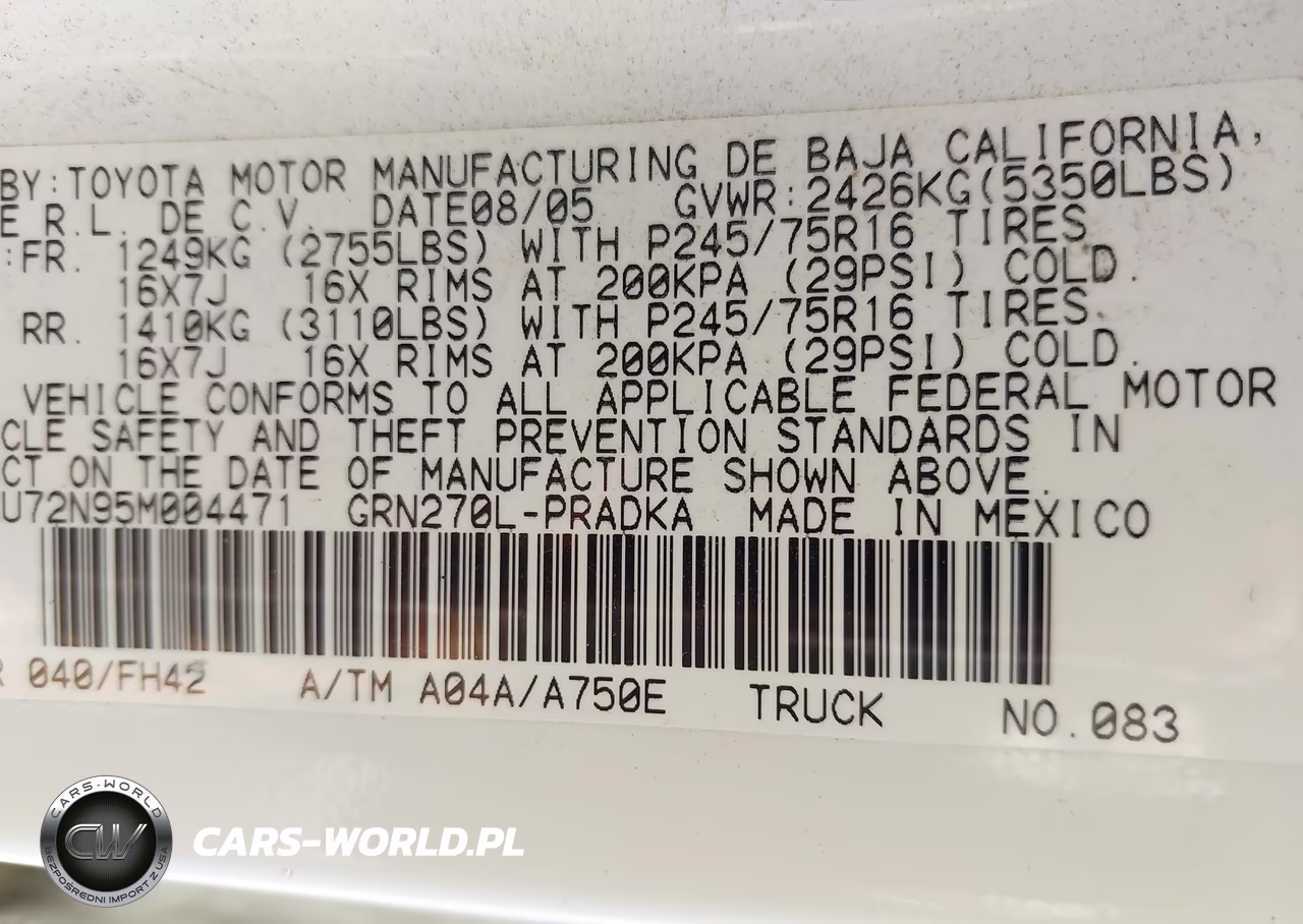 2005 Toyota Tacoma Prerunner V6 VIN:3TMKU72N95M004471 - 9