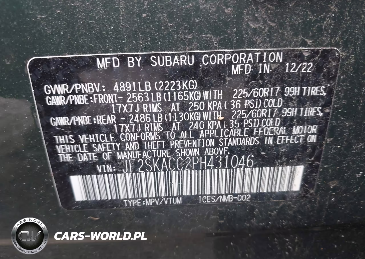 2023 Subaru Forester VIN:JF2SKACC2PH431046 - 9
