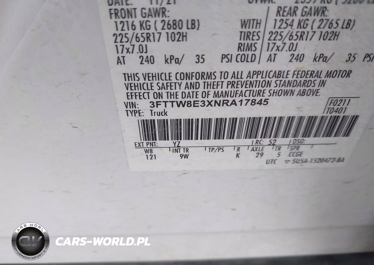 2022 Ford Maverick Xl VIN:3FTTW8E3XNRA17845 - 9