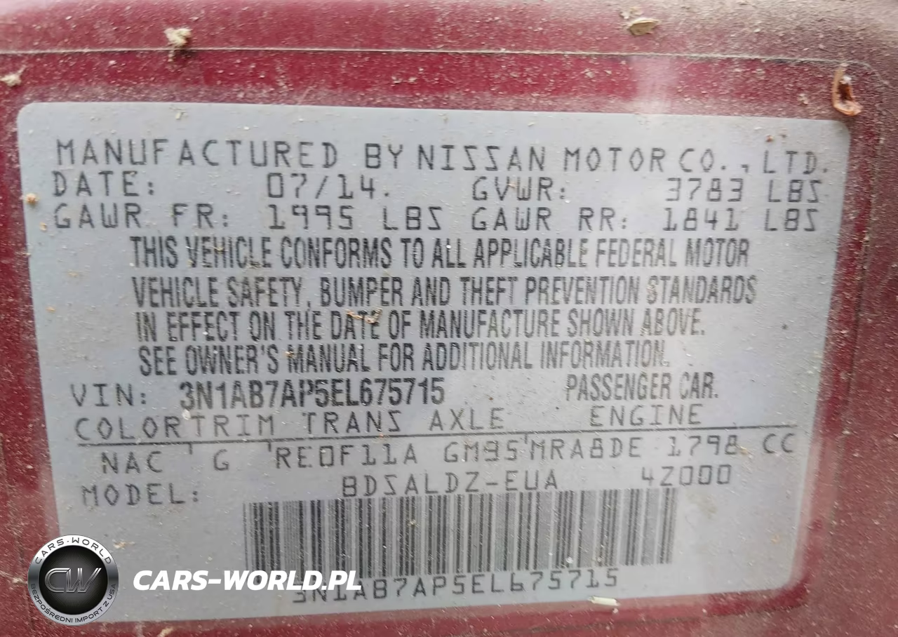2014 Nissan Sentra Sv VIN:3N1AB7AP5EL675715 - 9