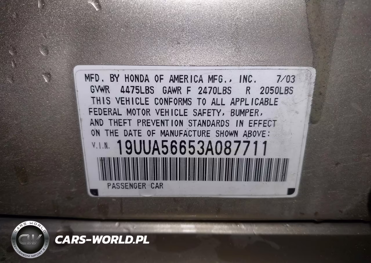 2003 Acura Tl 3.2 VIN:19UUA56653A087711 - 9