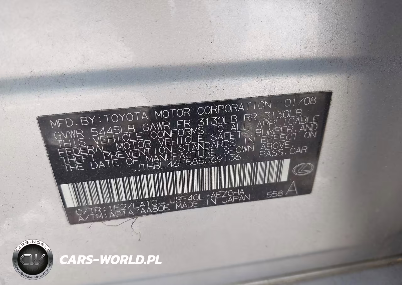 2008 Lexus Ls 460 VIN:JTHBL46F585069136 - 9