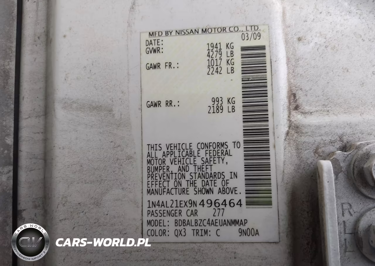 2009 Nissan Altima 2.5 S VIN:1N4AL21EX9N496464 - 9