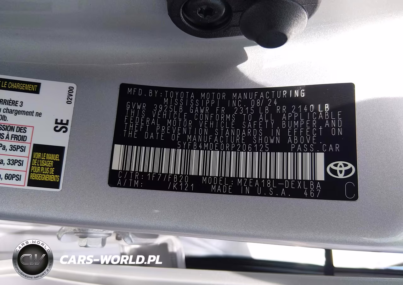 2024 Toyota Corolla Le VIN:5YFB4MDE0RP206125 - 9