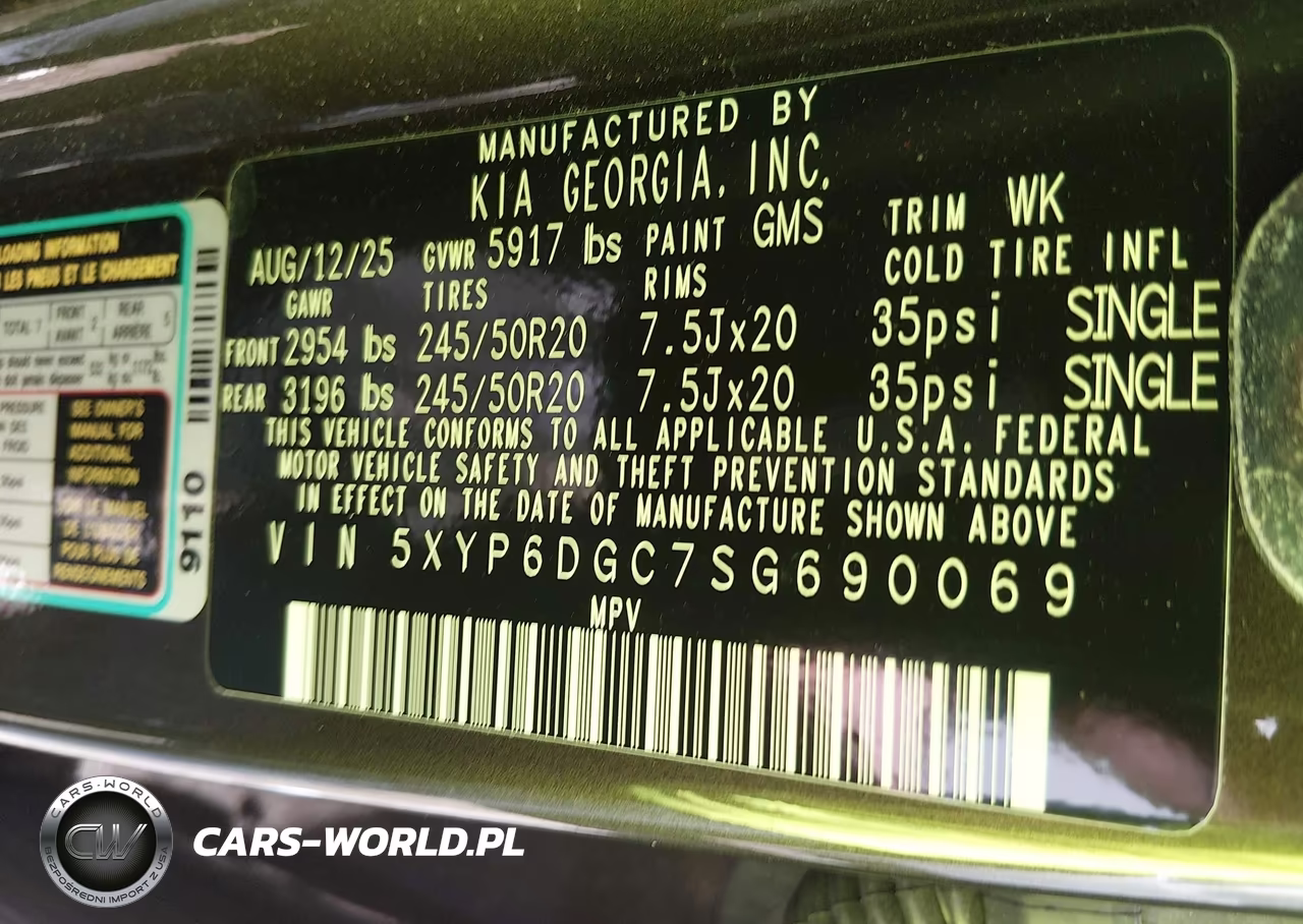 2025 Kia Telluride S VIN:5XYP6DGC7SG690069 - 9