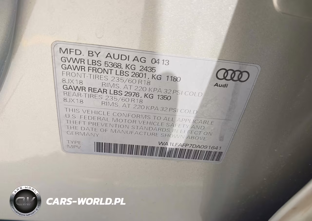 2013 Audi Q5 2.0T Premium VIN:WA1LFAFP7DA091641 - 9