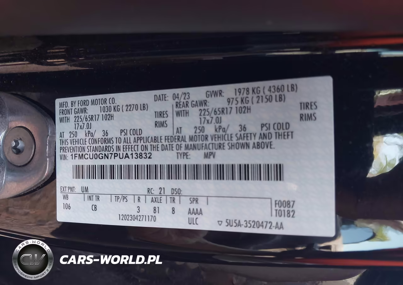 2023 Ford Escape Active VIN:1FMCU0GN7PUA13832 - 9