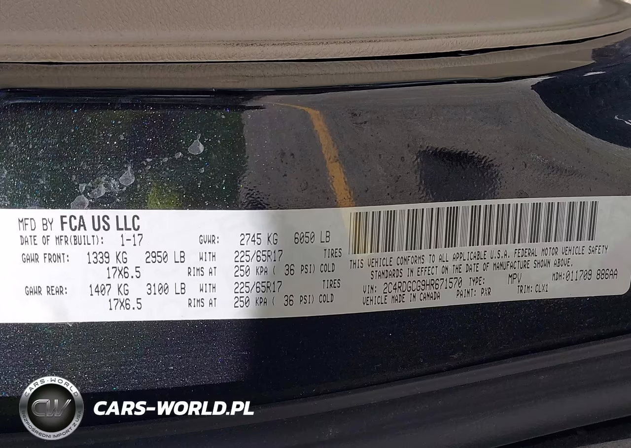 2017 Dodge Grand Caravan Sxt VIN:2C4RDGCG9HR671570 - 9