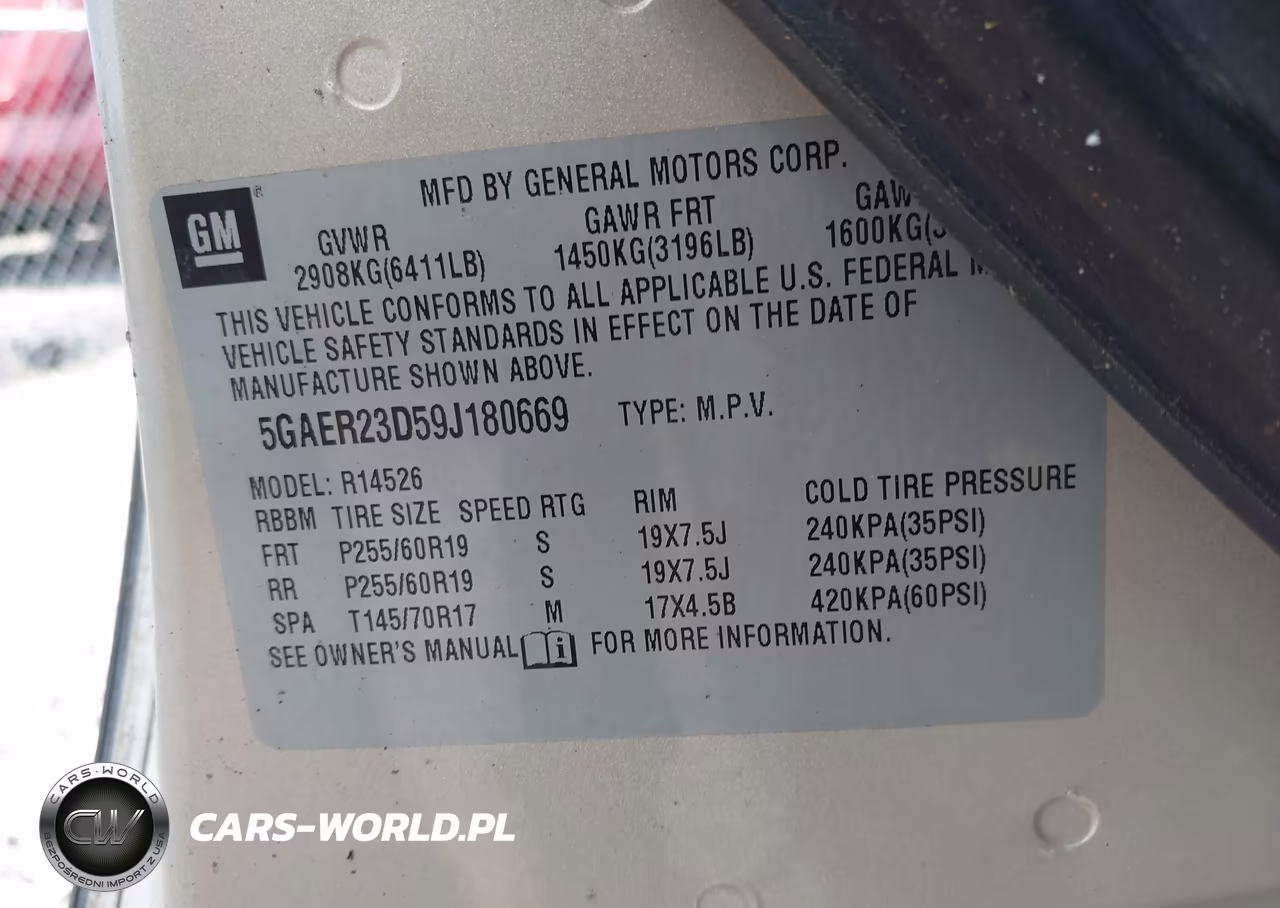 2009 Buick Enclave Cxl VIN:5GAER23D59J180669 - 9