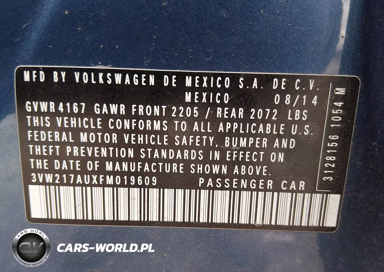 2015 Volkswagen Golf Tsi S 4-Door VIN:3VW217AUXFM019609 - 9