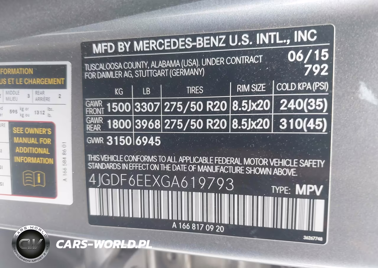 2016 Mercedes-Benz Gl 450 4Matic VIN:4JGDF6EEXGA619793 - 9