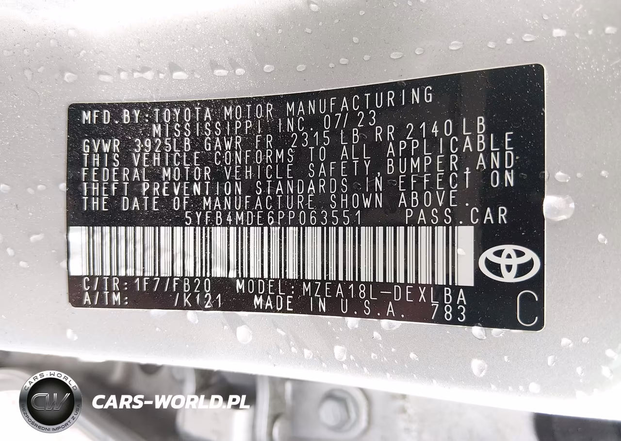 2023 Toyota Corolla Le VIN:5YFB4MDE6PP063551 - 9
