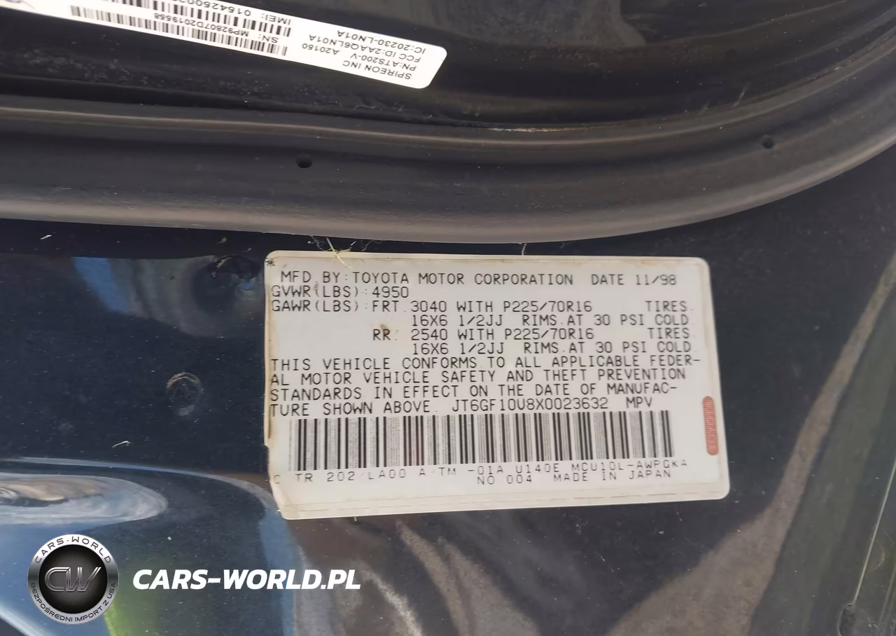 1999 Lexus Rx 300 VIN:JT6GF10U8X0023632 - 9
