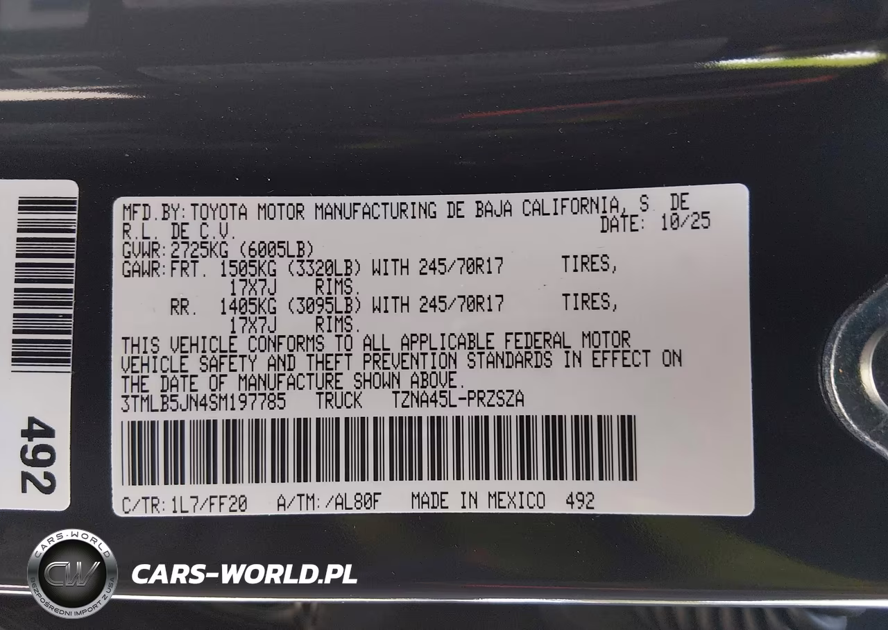 2025 Toyota Tacoma Sr5 VIN:3TMLB5JN4SM197785 - 9