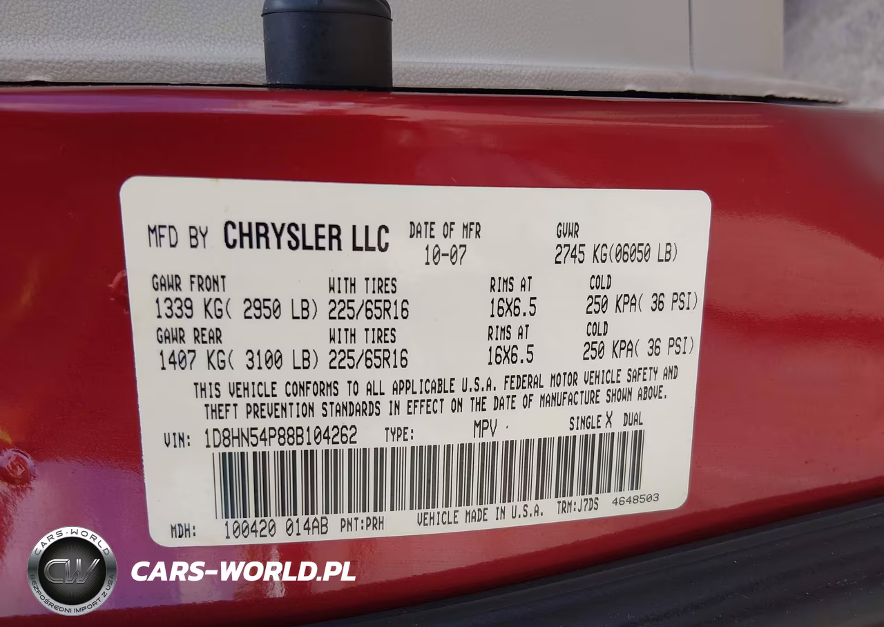 2008 Dodge Grand Caravan Sxt VIN:1D8HN54P88B104262 - 9