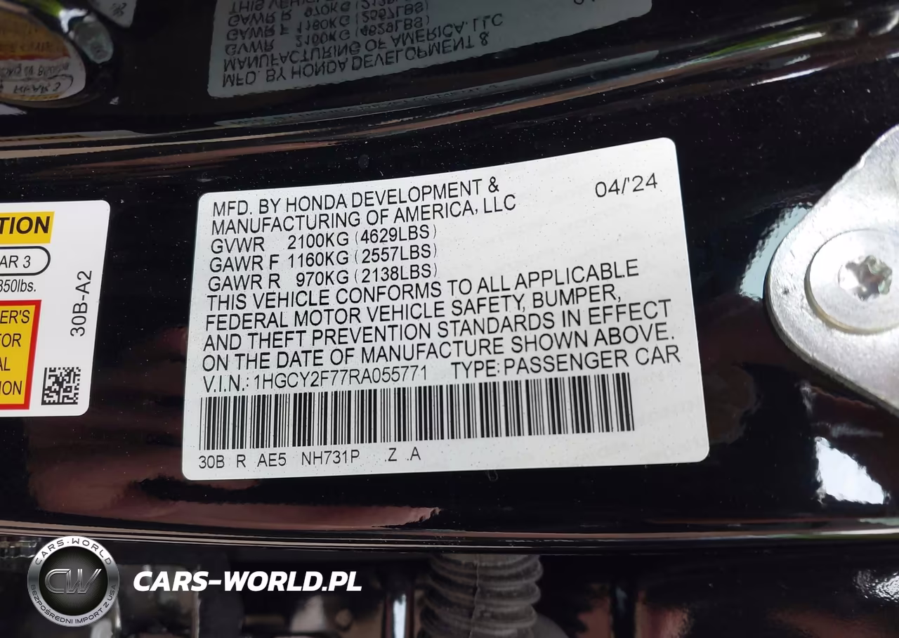 2024 Honda Accord Hybrid Sport-L VIN:1HGCY2F77RA055771 - 9